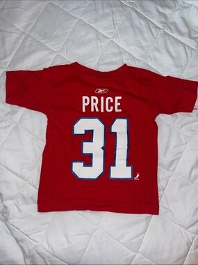 🍄3T Reebok Chicago Kids Red 'Price 31' Short-Sleeve Sports Tee gender neutral